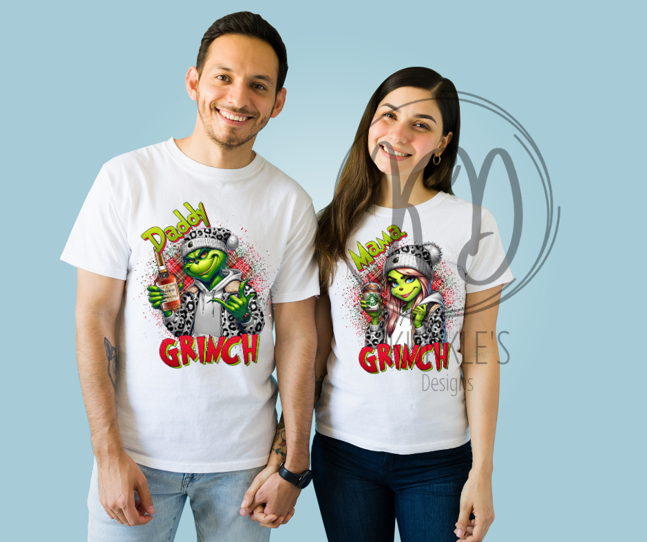 Grinch Dad / Grinch Mom Graphic Apparel