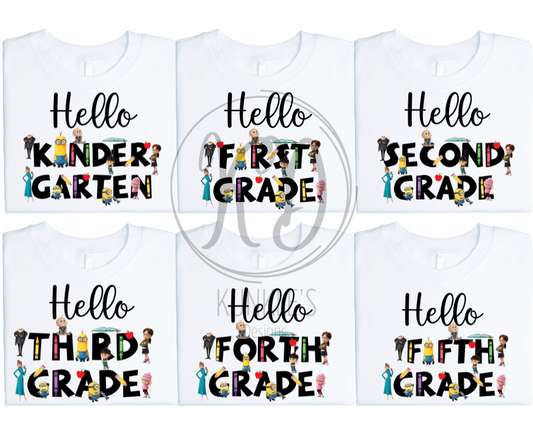 Despicable Me Back to School Grades Graphic Apparel