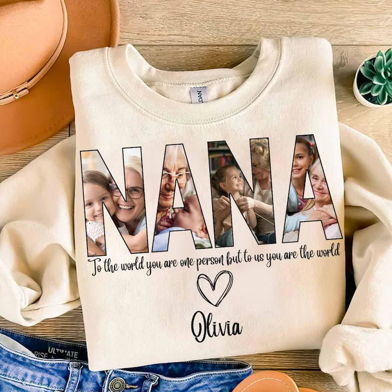 Customized Mom, Mama, Mimi, Photo Graphic Apparel
