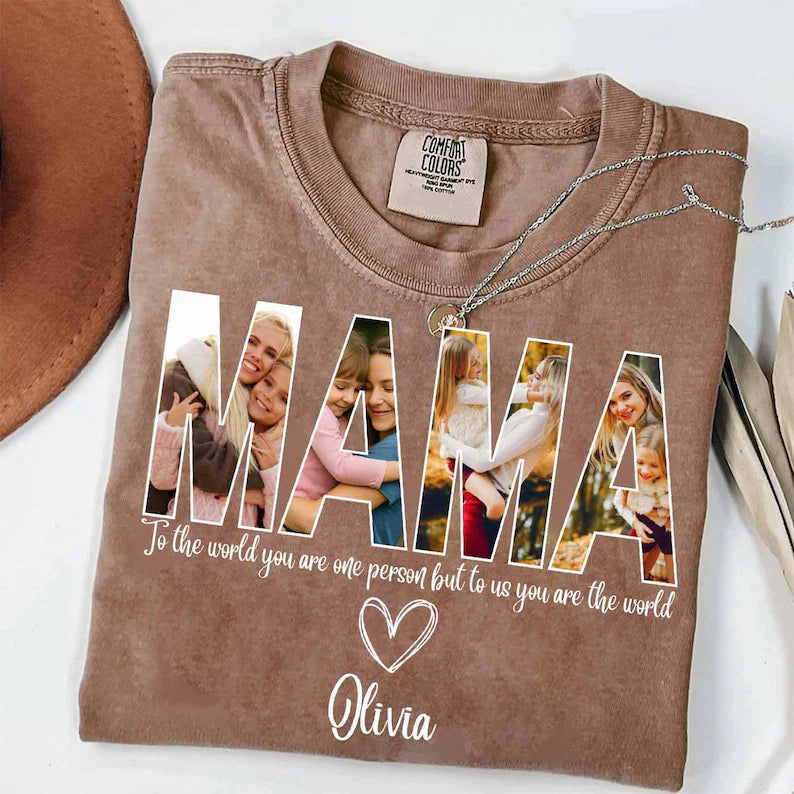 Customized Mom, Mama, Mimi, Photo Graphic Apparel