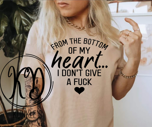 From the bottom of my heart T-Shirt Design