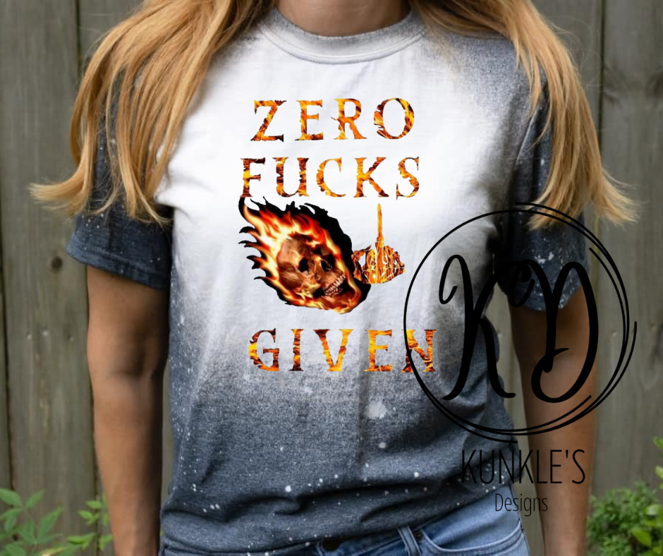 Zero F*** Given Adult T-Shirt