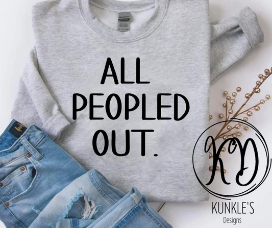 All Peopled Out Adult T-Shirt