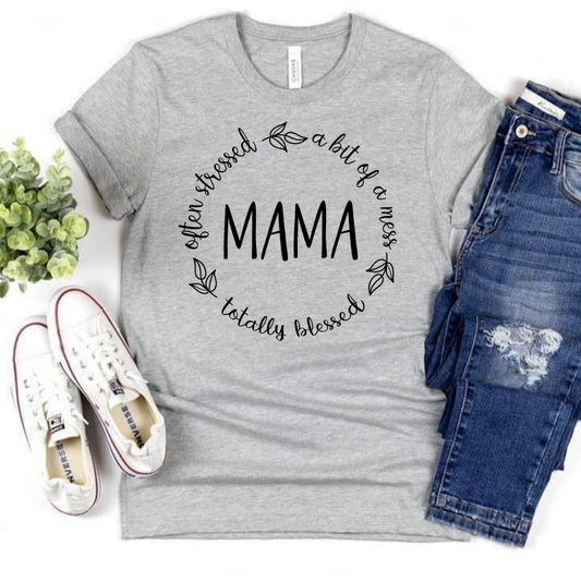 Mama Circle Leaves - Adult T-Shirt