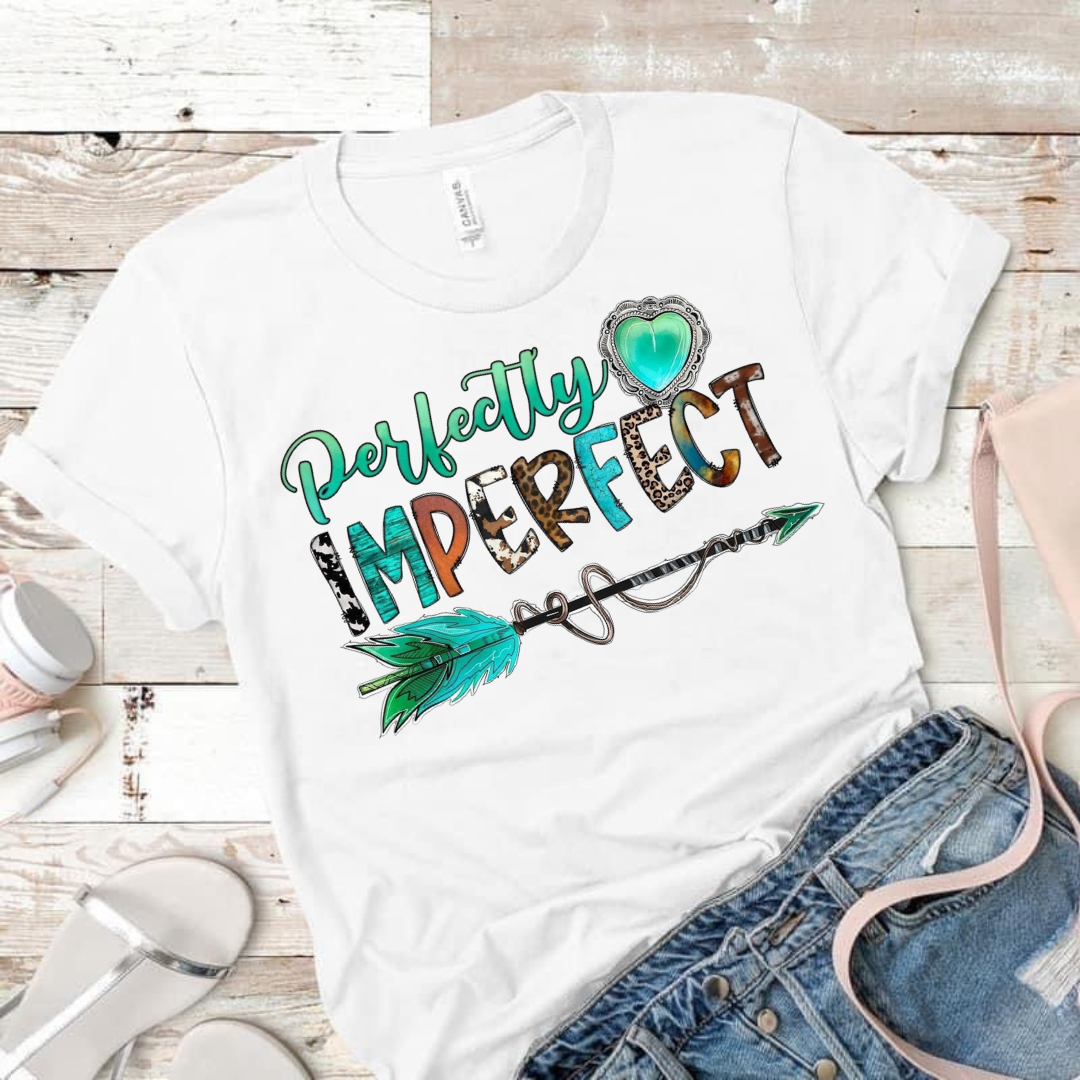 Perfectly Imperfect Green/Blue - Adult T-Shirt