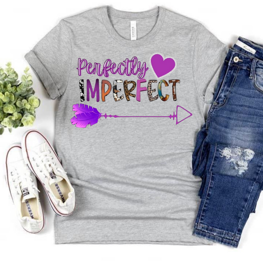 Perfectly Imperfect Purple - Adult T-Shirt